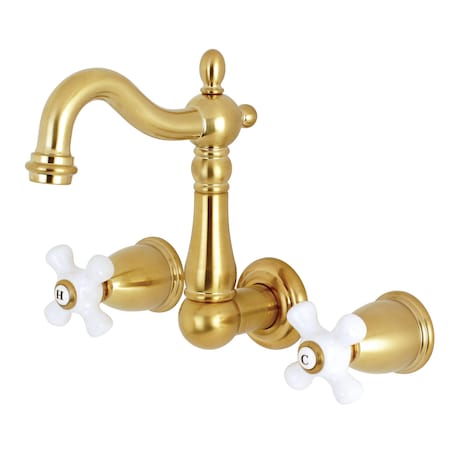 Heritage KS1227PX 8-Inch Center Wall Mount Bathroom Faucet KS1227PX